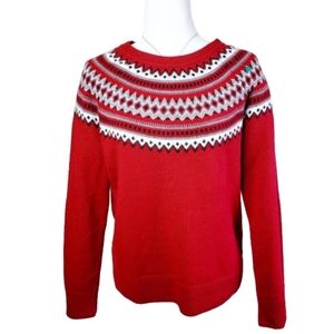 Crewneck Sweater | Red Black G.H. Bass | Medium